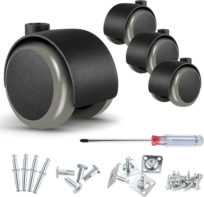 2 inch Caster Wheels 5/16 inch Valve stem and Rotating top Plate Installation by Apllamo