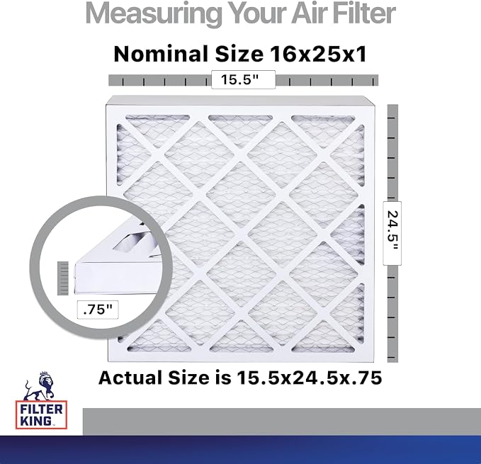 Filter King 16x25x1 Air Filter | 4-PACK | Carbon MERV 8 HVAC Pleated A/C - Image 2