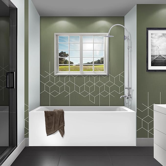 Fine Fixtures Acrylic, Fiberglass Alcove Soaking Bathtub with Integral Apron Front in Glossy White - Right Hand Drain, 60" x 30"