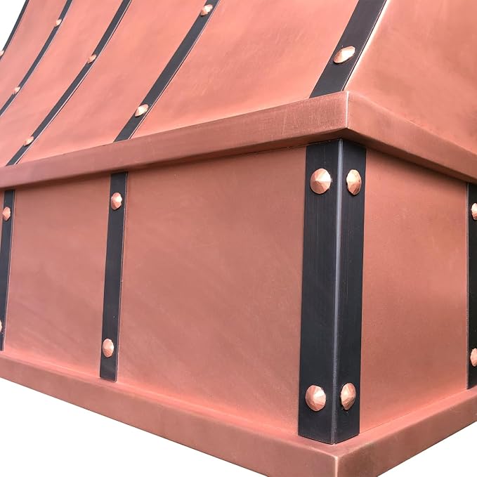 CT Copper Tailor Sloped Copper Vent Hood Wall Mount, 1150 CFM Exhaust Fan - Image 6