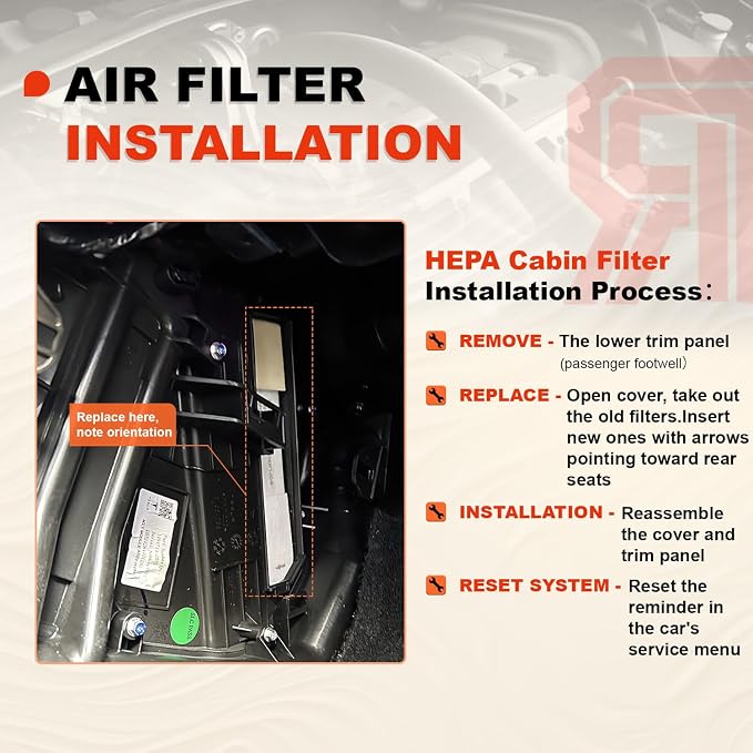 2-Pack Upgrade HEPA Cabin Air Filter Kit Activated Carbon Replacement - Image 6