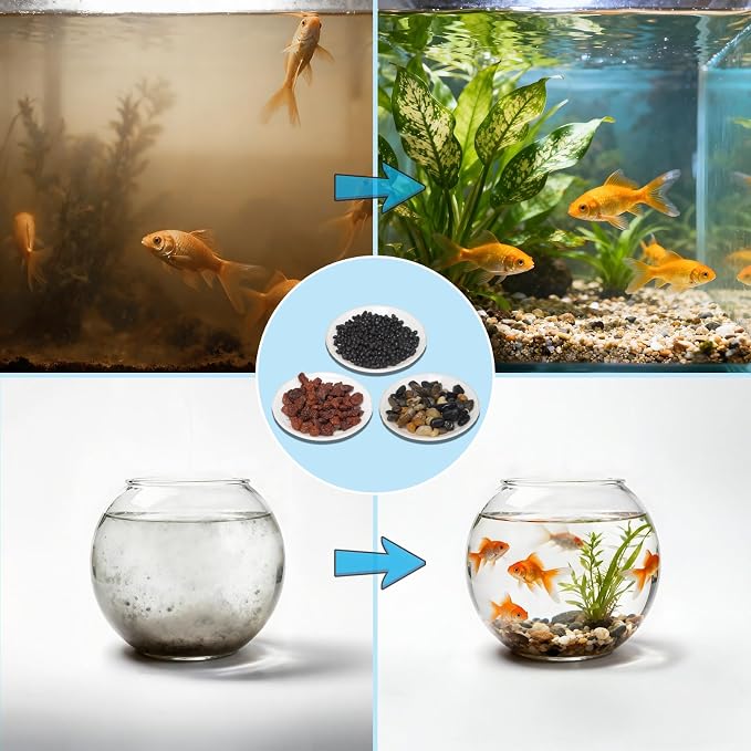 3-in-1 Low Maintenance Aquarium Filter Bio Media: Volcanic Rock, Natural Gravel - Image 8