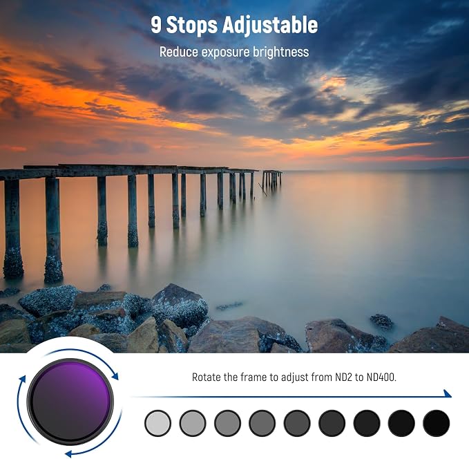 NEEWER 62mm ND2-400 Variable ND Filter - Image 2