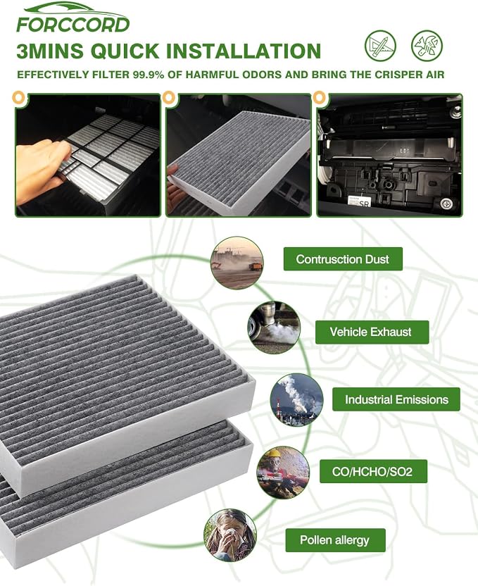 2-Pack HEPA Cabin Air Filter Fits - Image 6
