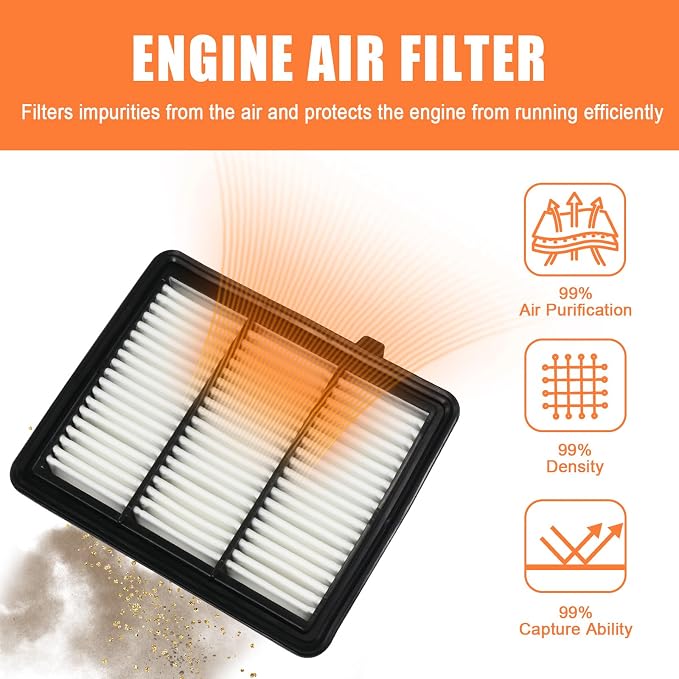 Engine Air Filter 17220-6A0-A00 Compatible - Image 2