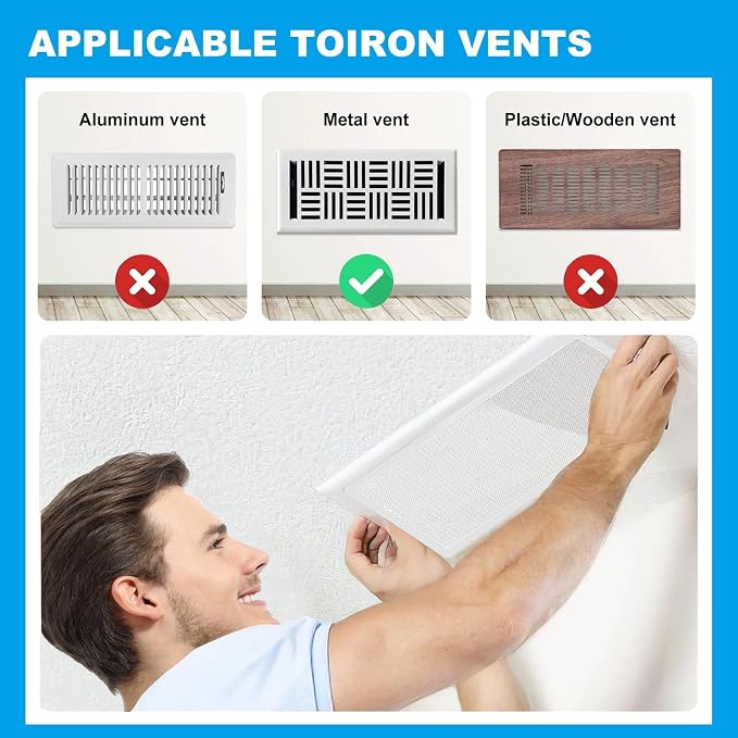 4-Pack 5"x13" White Powerful Magnetic Vent Covers - Image 5