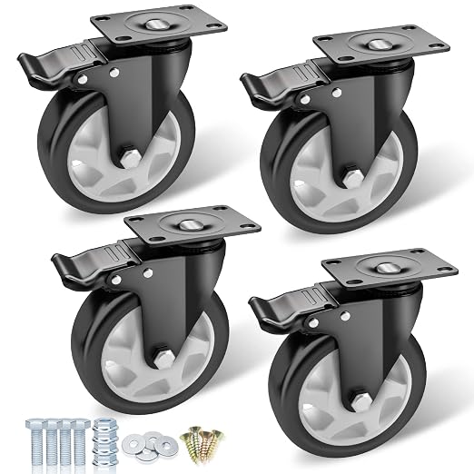 Casters, Top Plate Swivel Wheels, Locking Casters by ATrustedCasterWheelsBrand