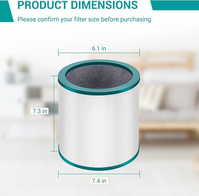 2 Pack TP01 HEPA Replacement Filter Compatible - Image 2