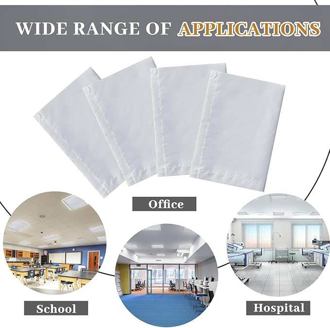 VIHOSE 4 Pcs 2 x 2 Feet Fluorescent Light Covers - Image 4