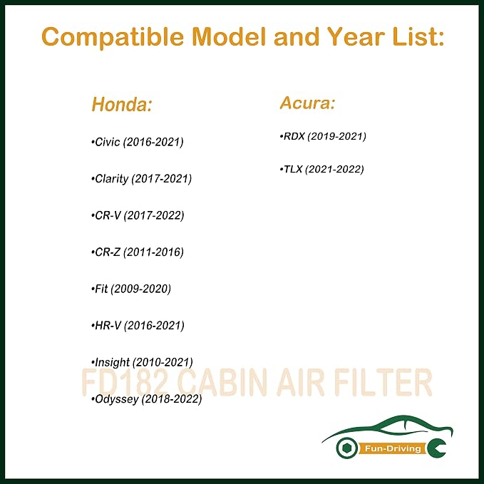 FUN-DRIVING 3 Pack FD182 Cabin air filter - Image 2