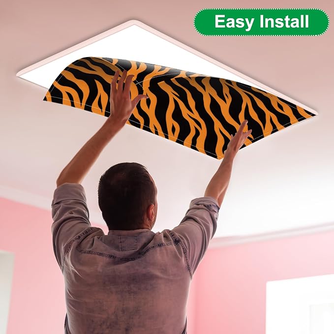 6Pcs Classroom Light Covers for Fluorescent Lights, Magnetic 2x4 FT Ceiling - Image 4