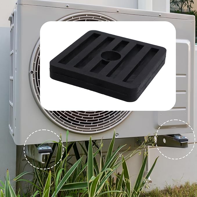 MY MIRONEY 8PCS 3.94” Square Rubber Anti-Vibration Isolator Pads, Air - Image 9