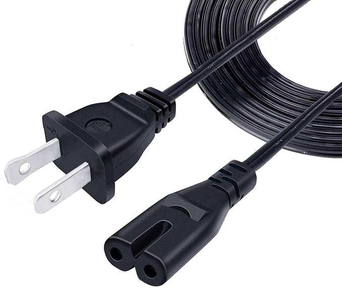 2 Prong Power Cord Replacement for Medify Air Purifier MA-50 MA-15 MA-25-W1 by Saireed