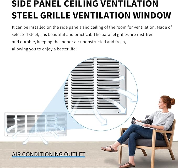 30x10 Return Air Grille, Air Return Vent Cover, Flat Vent Cover, Rejillas De - Image 7