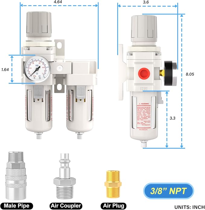 3/8" NPT Air Drying System, Double Air Filters - Image 2