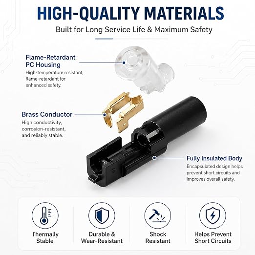 20Pcs Single Wire Plug in Connector, 1-Pin Universal Quick Splice Terminals - Image 2