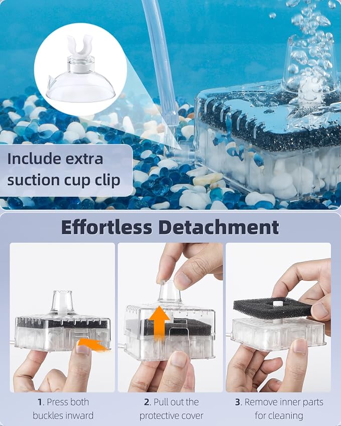 Pawfly Aquarium Sponge Filter, Small Fish Tank Filter - Image 5