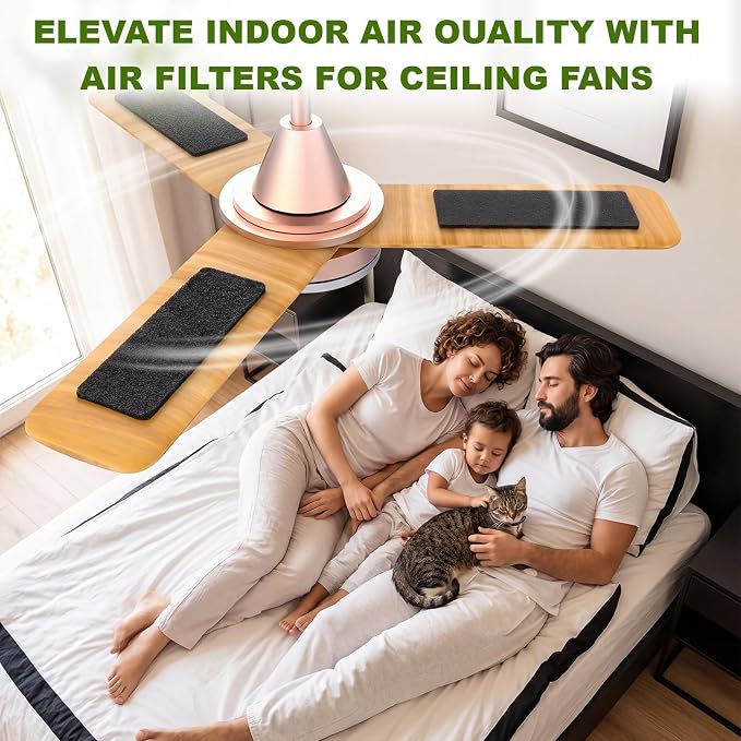 40 Pcs Ceiling Fan Filters for Blades, Fan Air Purifier Pads - Image 4