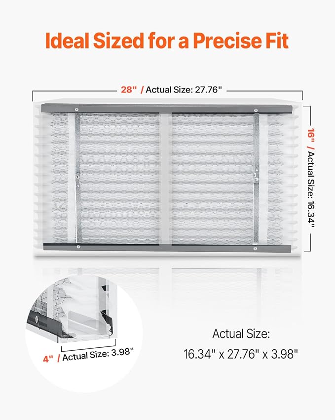 VEVOR 16x28x4 Furnace Air Filter, MERV 13 Pleated HVAC AC Replacement, - Image 4