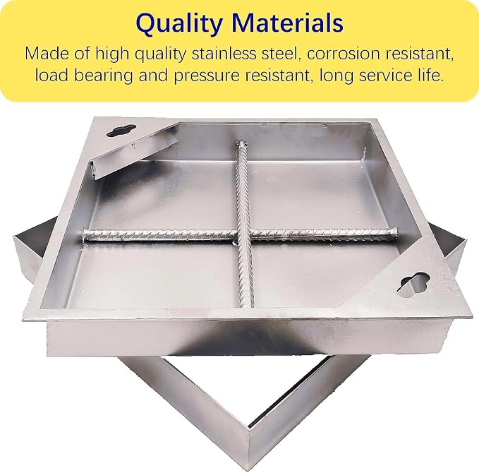 16x16 in Invisible Stainless Steel Manhole Cover and Frame - Image 3