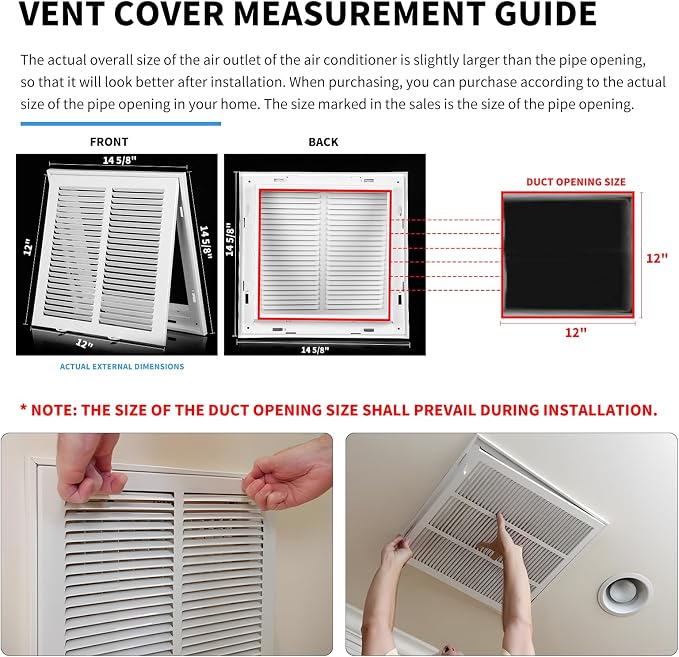 12x12 Return Air Grille Return Vent Cover - Image 6