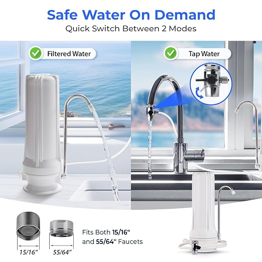 iSpring CT10-W Countertop Water Filter, Bad Odor, and Chlorine - Image 5