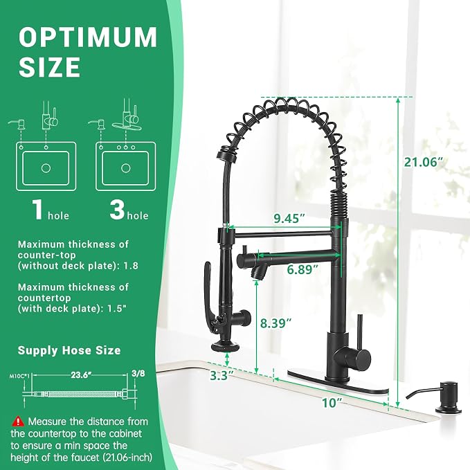 Fapully Commercial Pull Down Kitchen Sink Faucet - Image 5