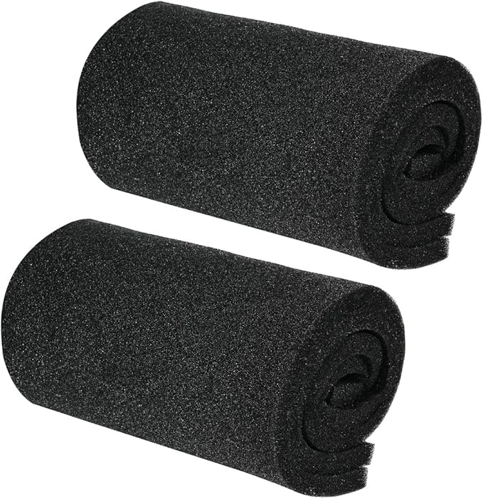AQUANEAT 2 Pack Aquarium Bio Sponge Filter Media Pad Cut-to-Size Open Cell Foam by Aquaneat