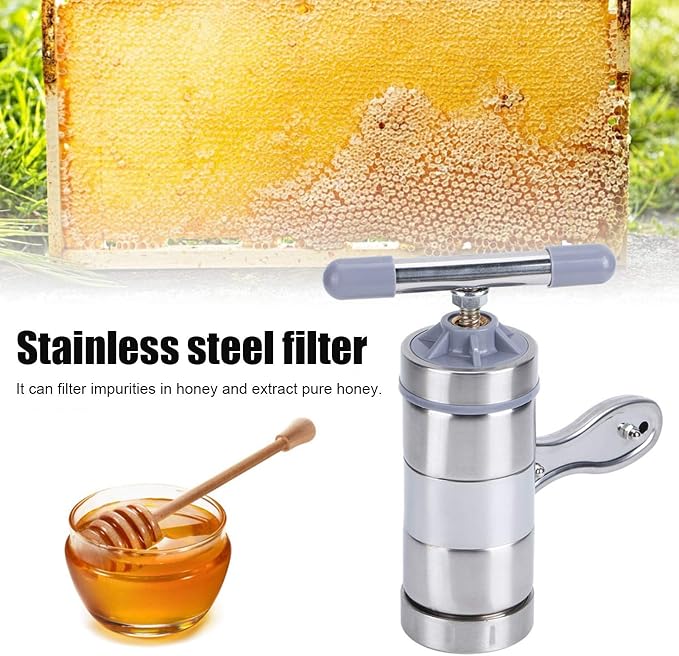 Yosoo Handheld Honey Presser, Stainless Steel Manual Honey Extractor - Image 3