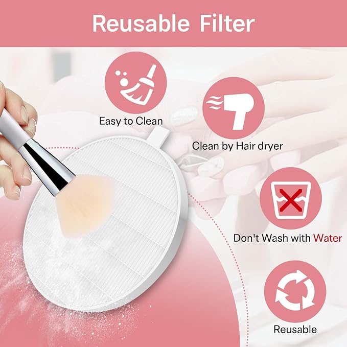 6 Pack HPro Nail Dust Collector Replacement Filters, Compatible - Image 5