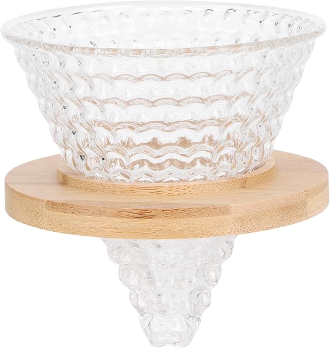AUNMAS Glass Coffee Dripper Pour Over, Reusable Paperless Filter Funnel by AUNMAS
