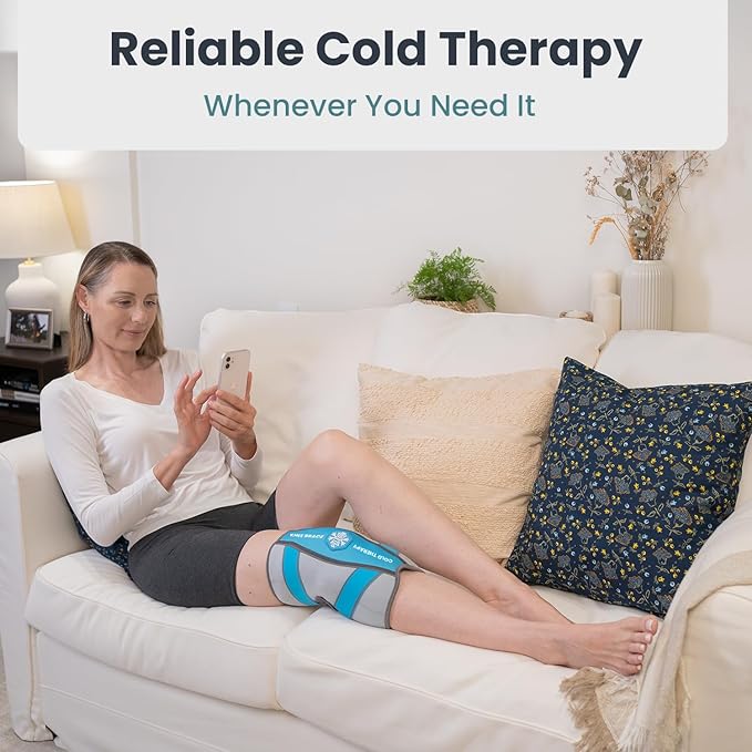 Knee Ice Pack Wrap - Adjustable Ice Pack for Knees Surgery, Replacement, Arthritis Pain, ACL, Sports Injuries, Post Surgery, for Long Duration - 2 Pack