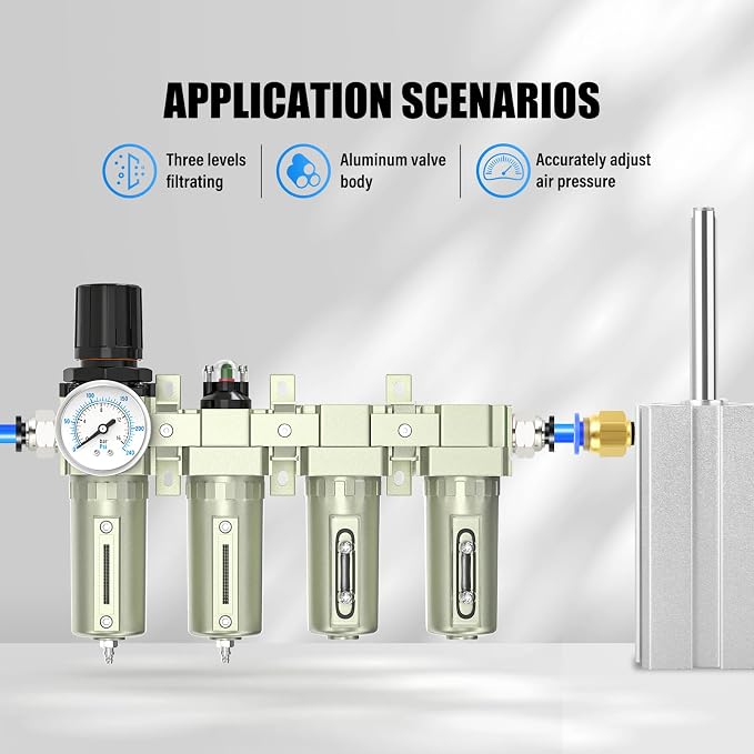 3/4" NPT Heavy Duty Industrial Grade 4 Stage Air Drying System, Coalescing - Image 7