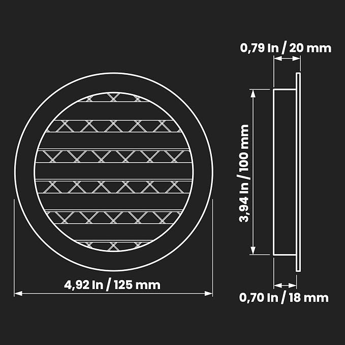 4" Brown Vent Cover - Image 2