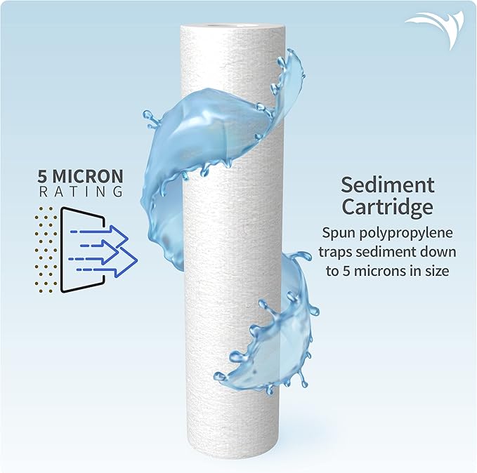 AquaticLife 10-Inch Sediment Water Filter Replacement Cartridges Kit - Image 2