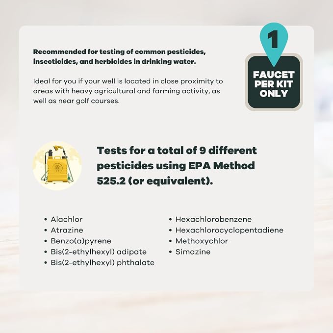 Tap Score Pesticides in Water Test Kit | Specialized EPA Certified Drinking - Image 2