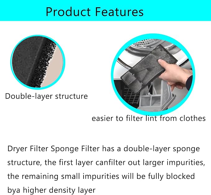 5Pcs 481010716911Dryer Filters 5-Hole Design - Image 2