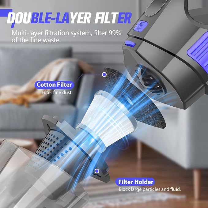 Handheld Vacuum Cordless Cleaner, Powerful Portable and Dust Buster Hand Vcauum - Image 5