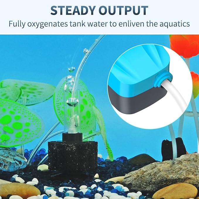 Pawfly Aquarium Air Pump with Nano Bio Sponge Filter Kit Air Control Valve - Image 7