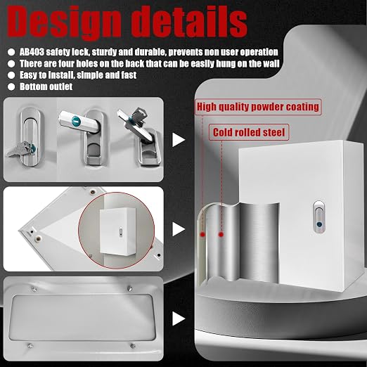 Electrical Box 16 x 12 x 8 Inch Indoor Outdoor Electrical Enclosure Box Steel - Image 5