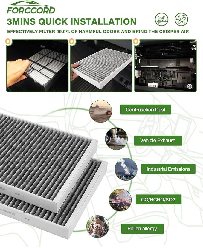 2-Pack Cabin Air Filter Fits for BMW X5 X6 X7; 530I 540I 530E, 740I 750I 750Li - Image 6