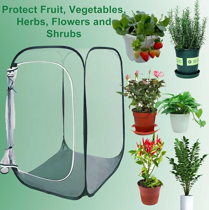 Plant Mini Greenhouse Pop up Frost Protection Enclosure PVC Clear Plant Covers - Image 5
