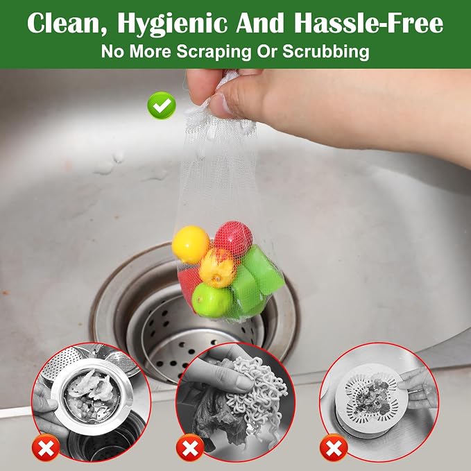 400 Pcs Disposable Mesh Sink Strainer Bags, Kitchen Sink Strainer Mesh Bag - Image 5