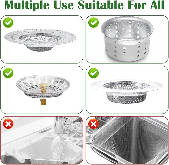 400 Pcs Disposable Mesh Sink Strainer Bags, Kitchen Sink Strainer Mesh Bag - Image 4