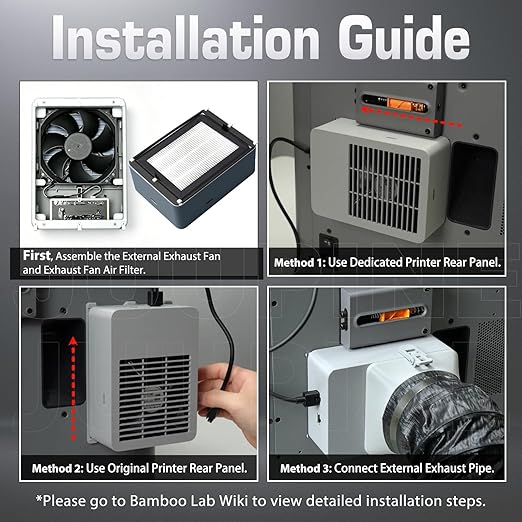 Original Bamboo P2S External Exhaust Fan + Replacement HEPA+Activated Carbon - Image 3