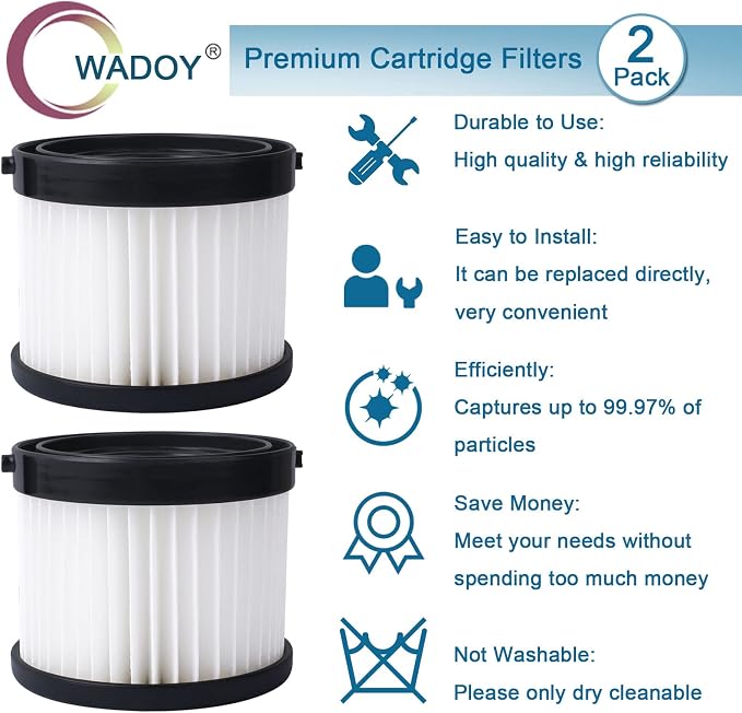 49-90-1951 HEPA Cartridge Filter Kit by Wadoy Compatible - Image 3