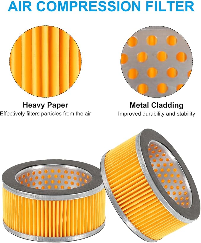 PATIKIL 4.2 x 2 Inch Air Compressor Intake Paper Filter 4 Pack Piston Type Air - Image 3