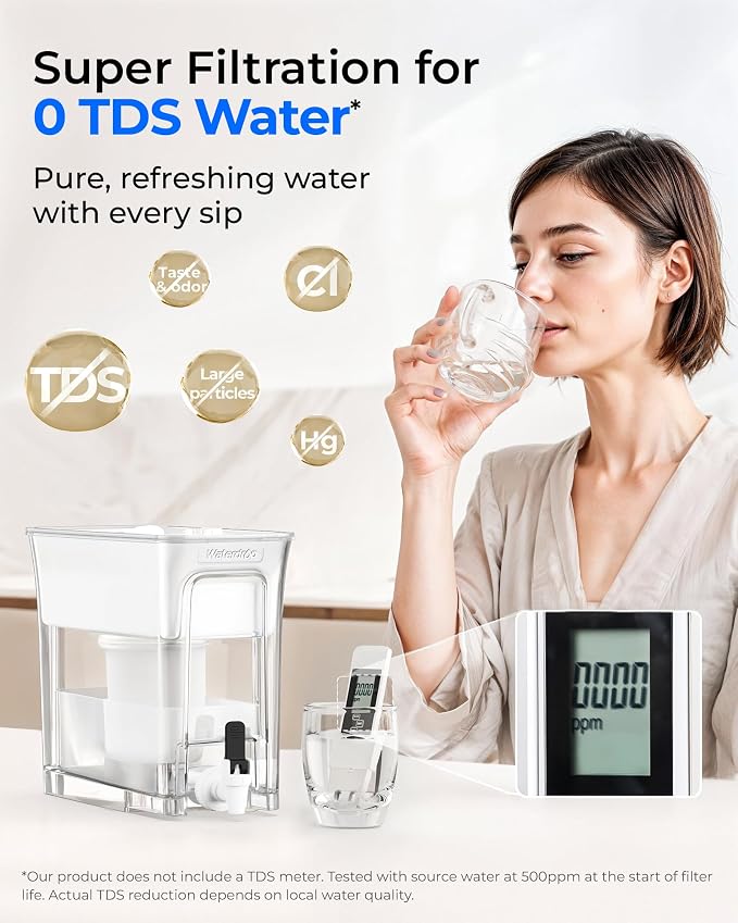 Waterdrop 0 TDS 35-Cup Slim Water Filter Dispenser, Large Capacity, PFOA/PFOS - Image 4