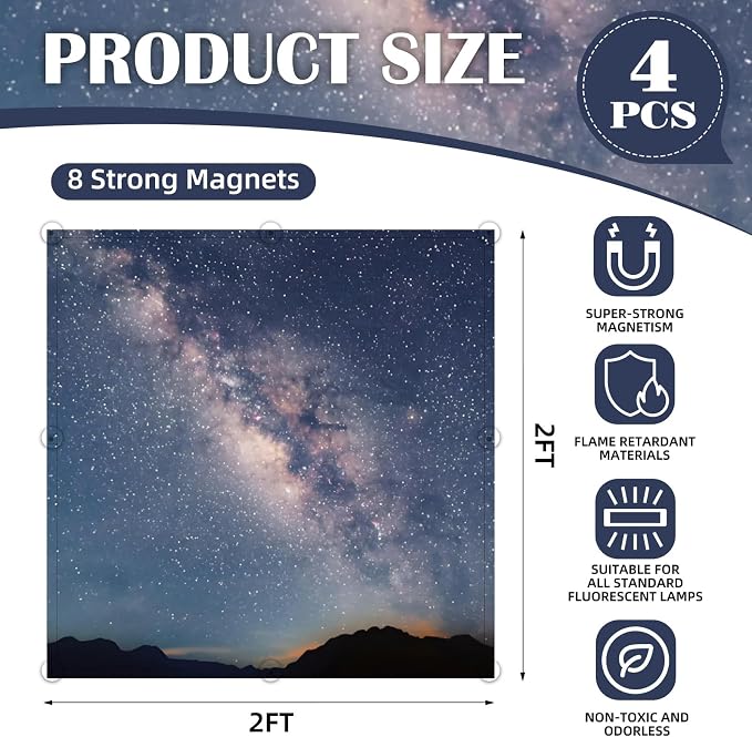 ANGSYLTH 2 x 2 Feet Fluorescent Light Covers - Image 2