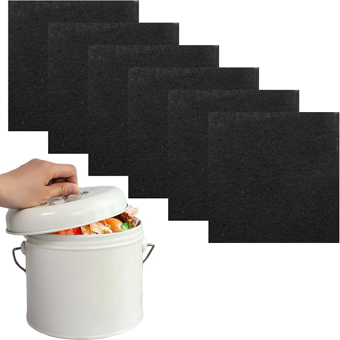 Biaungdo 6 Pack 5 Inch Sqaure Charcoal Filter Replacements by Biaungdo
